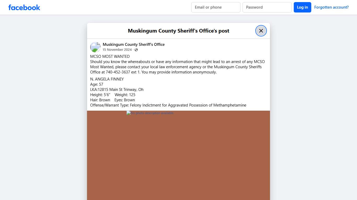 MCSO MOST WANTED... - Muskingum County Sheriff's Office Facebook